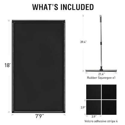 Huatean Home Garage Floor Mat, (7'9" x 18") Under Car Waterproof Containment Mats, Oil Mat for Garage Covering, Garages Floor Mats for Under Car, Keeps Dry and Clean - size: 7'11" x 18'1" (Rectangular)