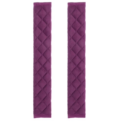 HARFINGTON 2pcs Shoulder Strap Cushions 13 Inch Car Seat Belt Pads Cover Auto Seatbelt Strap Shoulder Pad Automotive Seat Belt Cushion Pad for Auto SUV Truck, Purple - color: Purple, size: 13 Inch
