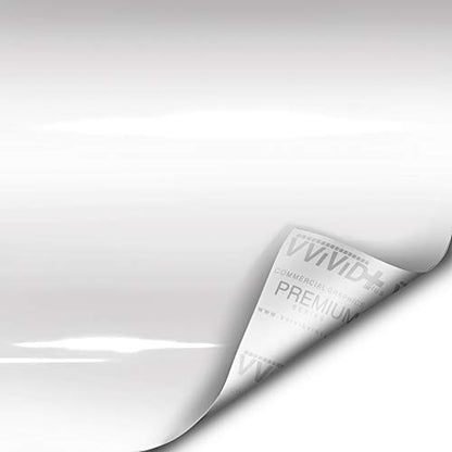 VViViD+ Ultra Gloss Premium Vinyl Car Wrap Film (1ft x 5ft, Gloss White) - color: Gloss White, size: 1ft x 5ft