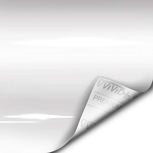 VViViD+ Ultra Gloss Premium Vinyl Car Wrap Film (25ft x 5ft, Gloss White) - color: Gloss White, size: 25ft X 5ft