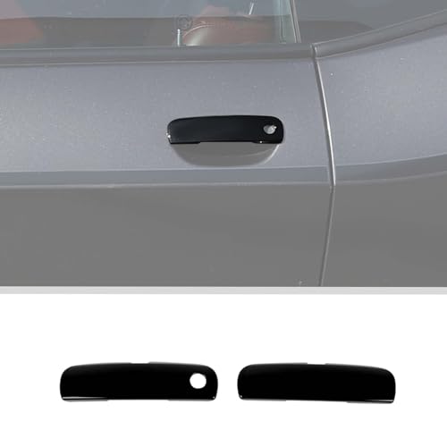 Voodonala for Challenger Door Handle Cover Trim Embellishment Fit for 2012-2025 Dodge Challenger Exterior Accessories 2pcs Black - color: Black