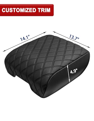 KBH Center Console Armrest Cover for 2021-2026 Ford F150, Middle Console Lid Protector, Arm Rest Box Cushion, Anti-Scratch, Black (Fits Bucket Seat Console Only) - size: Bucket Seat, 21-26 F150, Black