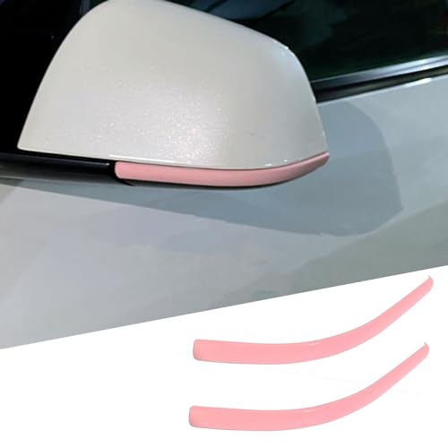 Side Mirror Trim Strip for Tesla Model Y, fit for Tesla Y Exterior Accessories (Pink, Model Y) - color: Pink, size: Model Y
