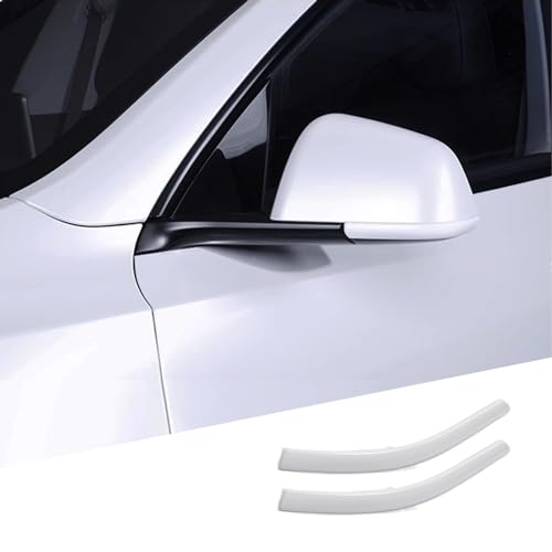 Side Mirror Trim Strip for Tesla Model Y, fit for Tesla Y Exterior Accessories (White, Model Y) - color: White, size: Model Y