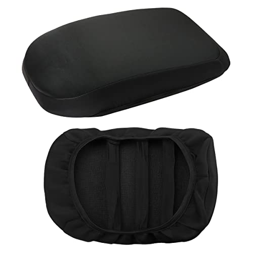 INTGET Center Console Armrest Cover for Toyota RAV4 Accessories 2025 2024 2023 2022 2021 2020 2019 Leather Middle Console Lid Cover Protector Arm Rest Covering Car (Black Neoprene) - color: black neoprene