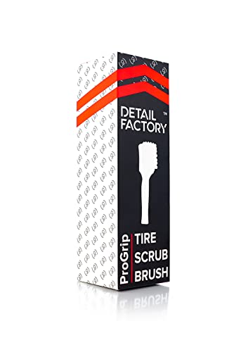Detail Factory - ProGrip Tire Brush - Ergonomic ProGrip Handle, Stiff Synthetic Bristles, Ergonomic Design, Clean Your Tires with Ease - Grey - color: Gray, size: Standard
