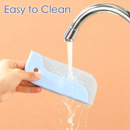 Amouy Small Rubber Squeegee(4 Pack),Kitchen Sink Squeegee for Countertops and Dishes.Multi-Purpose,for Vanity Tops,Bathroom Mirrors,Car Windows and Side Mirrors - size: 4 PACK