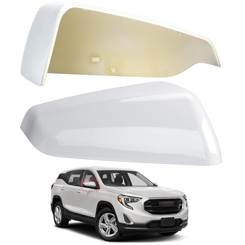 Passenger Side Mirror Cover Replacement for Chevrolet Equinox 2018 2019 2020 2021 2022 2023, for GMC Terrain 2018-2023 - Right Side Mirror Covers, Rear View Mirrors Cap Accessories White - color: White, size: Passenger Side (Right)