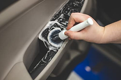 Detail Factory - Synthetic Detailing Brush Set - Ultra-Soft Interior Car Cleaning Brushes for, Screens, Emblems, & Tight Spaces - White - color: White