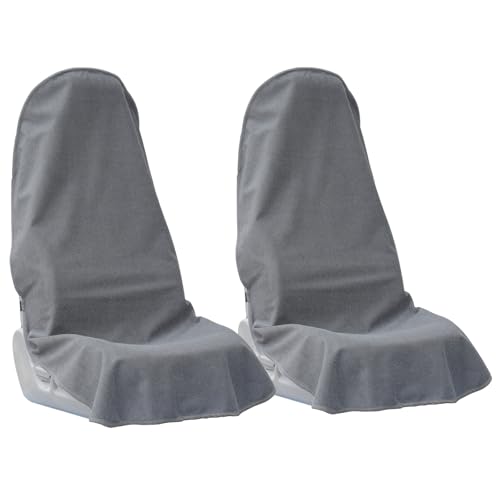 Car Seat Covers Universal Car Protective Front Seat Covers Washable Non-Slip Seat Protectors for Gym Workouts,Waterproof and Sweatproof Towel Seat Covers for Cars,Trucks, Jeeps (2 Pack Grey) - color: 2 Pack Grey