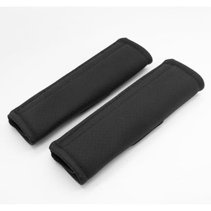 Set of Soft Auto Seat Belt Cover Seatbelt Shoulder Pad 2 PCS for a More Comfortable Driving Compatible with All Cars Black - color: Black