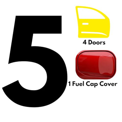 5 Pack Car Accessories Car Cover Door Handle Cup Protector Clear Film | Made with Paint Protection Film Self-Healing Decal Anti Scratch Guard | Universal Fit Vehicles, SUV, Truck Upromax - size: Handle Cups/Clear/5 Pcs