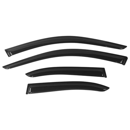 Window Visors Compatible with 1999-2005 Volkswagen Jetta, Dark Smoke Car Rain Sun Window Shade Guard Visor Smoke by IKON MOTORSPORTS, 2000 2001 2002 2003 2004
