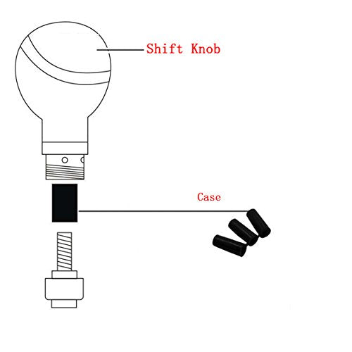 Red Skull Manual Automatic Gear Shift Knobs - color: Red