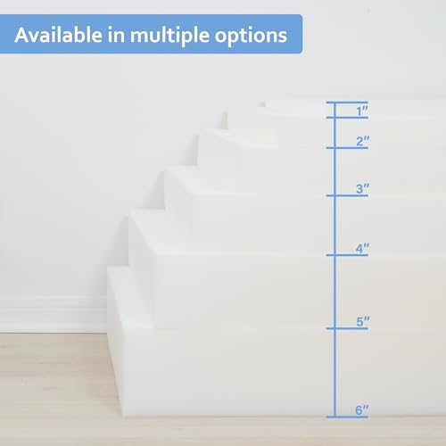GoTo Foam 6" Height x 24" Width x 72" Length 44ILD (Firm) Upholstery Cushion Made in USA - color: Firm, size: 6x24x72