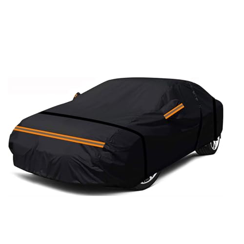 Car Cover Waterproof All Weather Custom Fit for H-onda Civic Sedan 1998-2025 Rain Hail Sun Protector Car Cover with Door Zippe - size: Fit for H-onda Civic Sedan 1998-2025