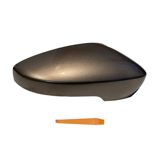 Right Passenger Side Mirror Cover Cap Compatible with VW Beetle 2012-2019, Jetta MK6 2011-2018 Brown - size: Right Passenger Side