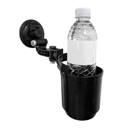 Recessed Folding Cup Drink Holder, Premium Quality Sturdy Folding Car Console Bottle Can Holder, Adjustable Automotive Drink Holder with Suction Cup, Car Accessories