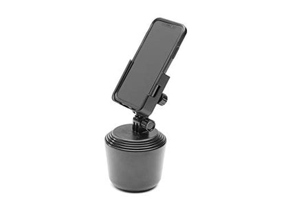 WeatherTech CupFone Two View – Adjustable, Universal Cup Holder Phone Mount Car & Truck Accessory – Best Design for iPhone & Smartphone Charging – Silver Metal Knobs - color: Silver