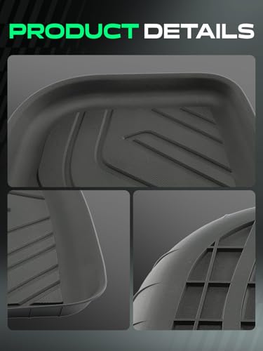 YHTAUTO Rear Lower Storage Trunk Mat Compatible with Tesla Model Y 2020-2025, TPE Floor Liners All Weather Custom Fit, Black - size: Rear Lower Trunk Mat (1 Piece)