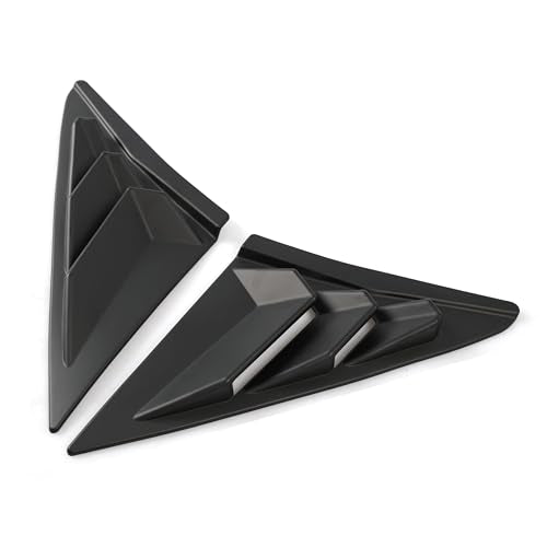 YINGTUU for Honda Civic Accessories 10th Gen 2016-2021 Window Louvers Racing Style Triangular Window Glass Blinds Hatchback Dumb Black - color: Rear Side Window for Hatchback-dumb Black