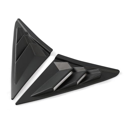 YINGTUU for Honda Civic Accessories 10th Gen 2016-2021 Window Louvers Racing Style Triangular Window Glass Blinds Hatchback Dumb Black - color: Rear Side Window for Hatchback-dumb Black