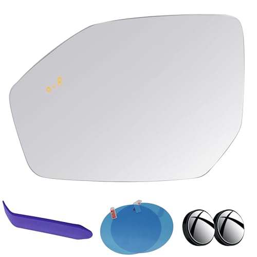 EAP Driver Side Mirror Glass Compatible with Hyundai Palisade 2018-2021, Heated with Blind Spot, Without Auto Dimming, 87611S8090 87611S8010 87611S8090 - color: Driver - Heated + Blind Spot 18-21