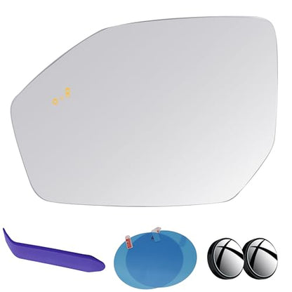 EAP Driver Side Mirror Glass Compatible with Hyundai Palisade 2018-2021, Heated with Blind Spot, Without Auto Dimming, 87611S8090 87611S8010 87611S8090 - color: Driver - Heated + Blind Spot 18-21