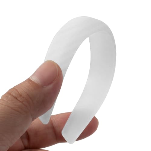 4Pcs 6 inch Universal 3D Carbon Fiber Texture Automotive Door Edge Buffer Trim Strip Paint Protector Cover Scratch Non-Marking Silicone Personalize Bar Sticker (White Translucent) - color: White Translucent