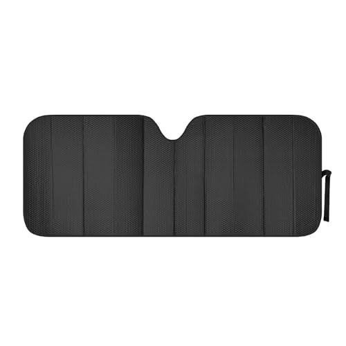 Motor Trend Windshield Sunshade for Car, Truck & SUV, Black - Folding Sun Shade for Front Window, Auto Sun Visor Heat Protection, UV Rays Blocker (58 x 24 Inch) - color: Black, size: Standard (58x24)