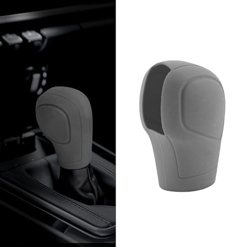 Zufoty Car Gear Shift Knob Cover, Universal Car Shift Protector Cover Protector, Silicone Automatic Gear Shift Knob Cover Universal Auto Interior Accessories for Most Cars - color: K1 Grey