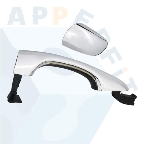 APPERFiT Exterior Door Handle w/End Cap Cover for Rear Door Left Driver Side Chrome Compatible with Kia Sorento 2016 2017 2018 2019 2020 Replaces 82651-C5010 83652-C5010 - size: RL