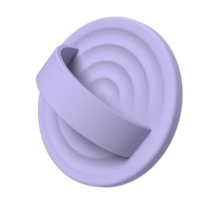 Magnetic Phone Grip Ring Holder, Liquid Silicone Magnet Cell Phone Grip Finger Loop, Compatible with Magsafe, Back of Phone for iPhone 17/16/15/14/13/12 Series, Lilac Purple - color: Lilac Purple