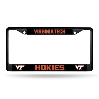 Rico Industries NCAA Standard Black Chrome Frame with Decal Inserts 12" x 6" Car/Truck Auto Accessory