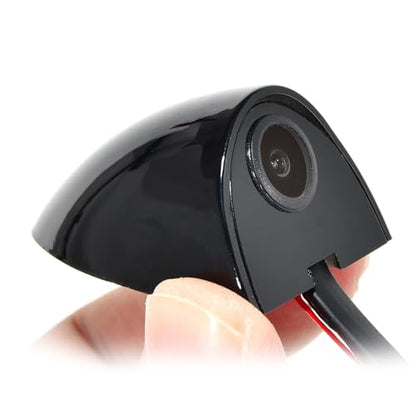 EWAY Car Door Blind Spot Side View Camera, Self-Adhesive Screw-Free, Mini Style, Support Upside Down Flip Image, 92° Angle Blindspot Camera for Pickup Trucks SUVs Vans RVs Trailers - Black