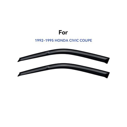 Window Visors Rain Guards for 1992 1993 1994 1995 Honda Civic Coupe, Out-Channel Window Vent Wind Deflectors Visors Shades for 92 93 94 95 Civic 2DR - size: 1992-1995 Honda Civic Coupe