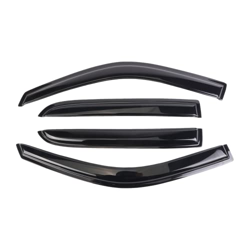 Window Visors Deflectors Tape-On for Trucks 2009-2014 DOD-ge RAM 1500/2500/3500, Rain Guards, Window Visors for Cars, Vent Shade Guard 4 pcs Window Deflectors - size: 2009-2018 Dodge Ram 1500/2500/3500 Crew Cab