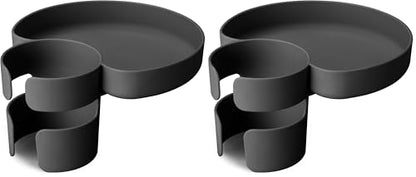 Munchkin® Carseat Tray - Toddler Travel & Road Trip Accessory for Mess-Free Snacking in The Car, Grey (Pack of 2)
