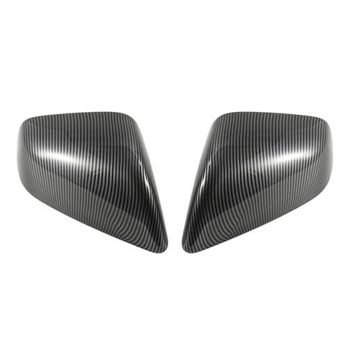 Side Mirror Cover Compatible with Tesla Model X 2017-2020, Mirror Cover Cap Trim (Carbon Fiber Style) - color: Carbon Fiber