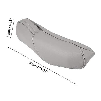 X AUTOHAUX 1 Pair Car Front Seat Armrest Cover Replacement Microfiber Leather Gray for Honda CR-V 2010-2011