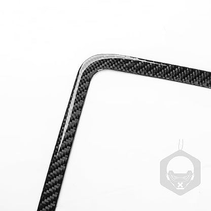 NVCNX Real Premium Carbon Fiber Accessories for Dodge Durango 2014-2020 2015 2016 2017 2018 2019 Car Dash Board Dashboard Infotainment System Panel Cover Interior Trim Sticker Decal 2PCs - color: 2014-2020 Dash Infotainment System Panel Trim