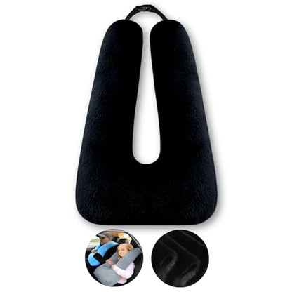 FHSGGP Travel Pillow Car Pillow Kid Car Sleeping The Sleeping Aid for Adults and Kids on Road Trips Kids Travel Pillow Black - color: A-black
