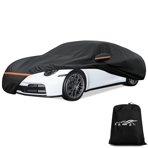 Amooca Heavy-Duty Car Covers Custom Fit for Porsche 911 (1998-2025) Waterproof Sun-Proof All Weather for Automobiles Snow Cover 420D with Door Zipper Cotton Lining - color: A12-Custom Fit Porsche 911 1998-2025
