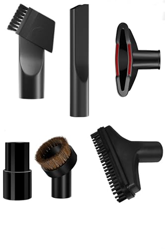 6 Pcs Vacuum Attachments (1-1/4 inch)32mm & 1 3/8 inch (35 mm) Vacuum Cleaner Accessories Brush Kit Fits Vacuum Cleaner