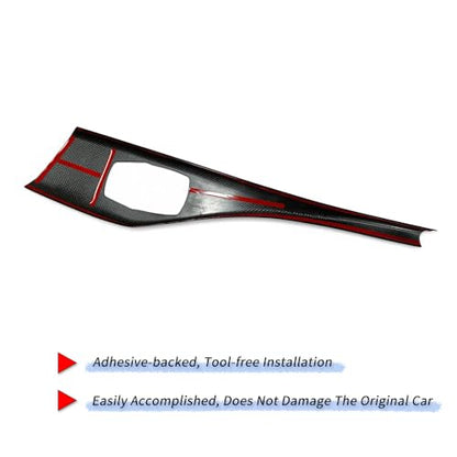 Car Center Console Multimedia Trim Panel Cover for 2012 to 2018 BMW 1 Series 2 Series F20 F21 F22 Real Carbon Fiber Automotive Interior Trim Accessories (Matte Black Carbon - Version A) - color: Matte Black Carbon - Version A