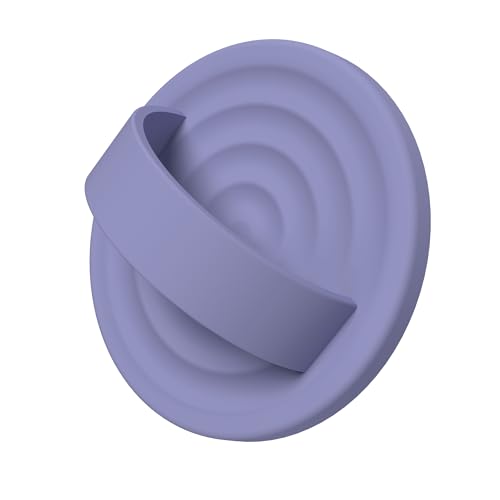 Magnetic Phone Grip Ring Holder, Liquid Silicone Magnet Cell Phone Grip Finger Loop, Compatible with Magsafe, Back of Phone for iPhone 17/16/15/14/13/12 Series, Lavender - color: Lavender