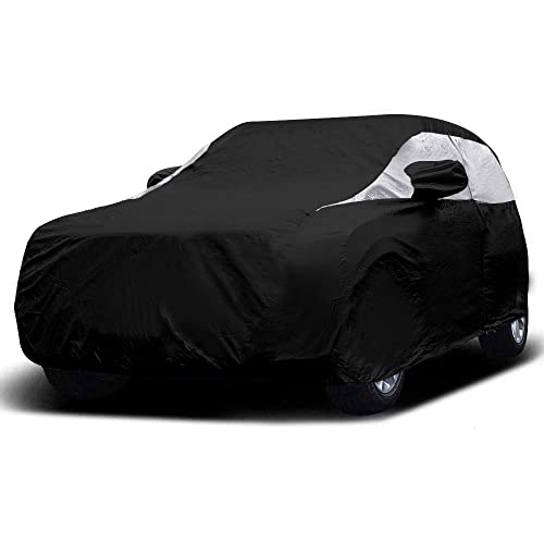 Titan Premium Multi-Layer PEVA Car Cover for Compact SUV 170-187". Waterproof, UV Protection, Anti-Scratch Protective Lining, Driver-Side Zippered Opening. Fits Rav4, Rogue, CR-V and More. - color: Jet Black, size: Compact Suv (170-187" Long)