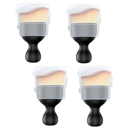Car Detailing Brush Dusting Brush, Car Interior Detailing Brush (4Pcs) – Soft Bristle Interior Cleaning Tool with Curved Design, Auto Detailing Dust Brush with Protective Cover