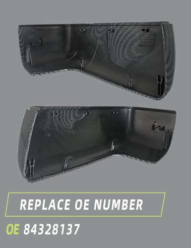 Rearview Mirror Cover Carbon Fiber Compatible with Chevy Silverado 1500 2500 3500 2019-2024/ GMC Sierra 1500 2500 3500 2019-2024 Accessories Parts Replaces Left Right 1 Pair