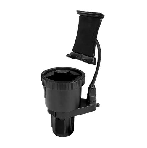 ToughTested TNT Tough N' Thirsty Mega XL Cupholder & Device Mount | Expands to Fit 1.2L Bottles | Adjustable 9" Gooseneck Arm for Phones, Tablets, GPS | Heavy-Duty Vehicle Accessory